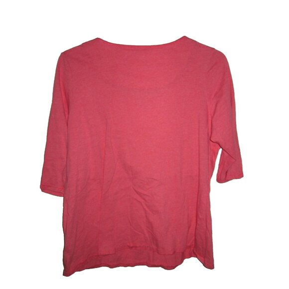 Avenue Salmon White Striped 3/4 Sleeve Spring Top Shirt Plus Size 18/20 - Picture 3 of 3